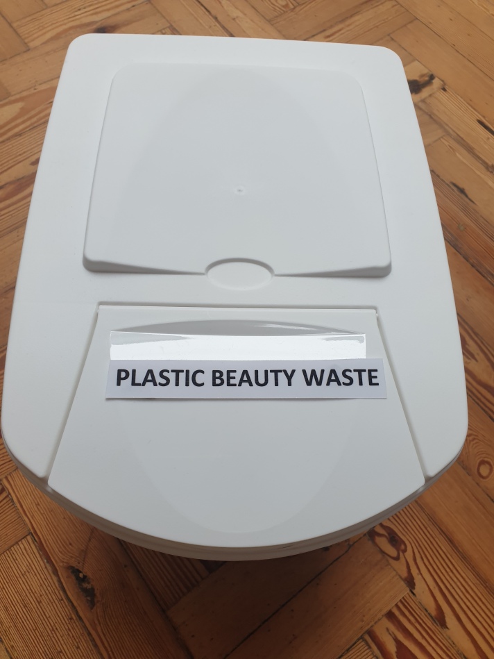 plastic beauty waste bin